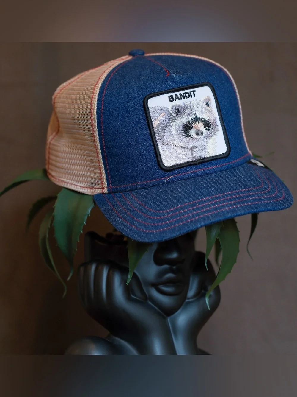 Goorin Bros The Farm Trucker Cap - Denim Blue - Raccoon